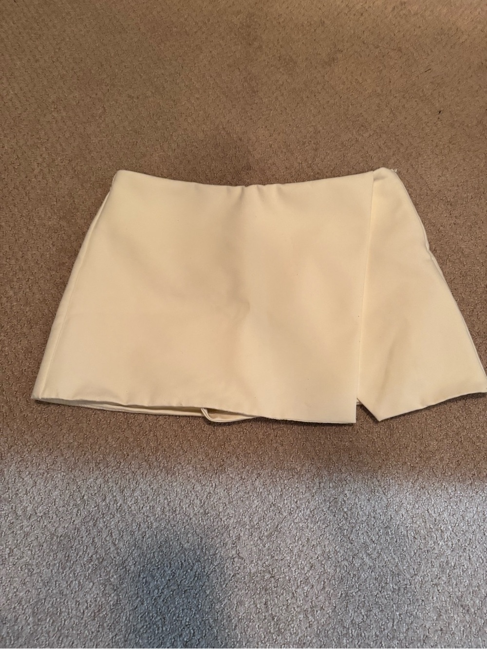 Zara Cream Wrap-Front Skort